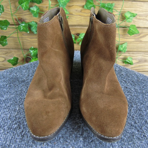 White Mountain Havana Women's Brown Suede Ankle Boots Tassel‎ Zip 8.5M - Picture 2 of 10